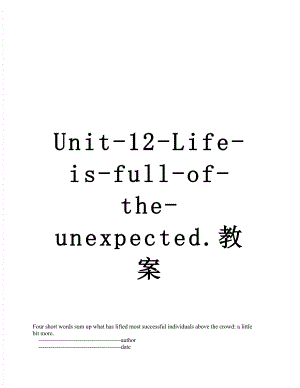 Unit-12-Life-is-full-of-the-unexpected.教案.doc