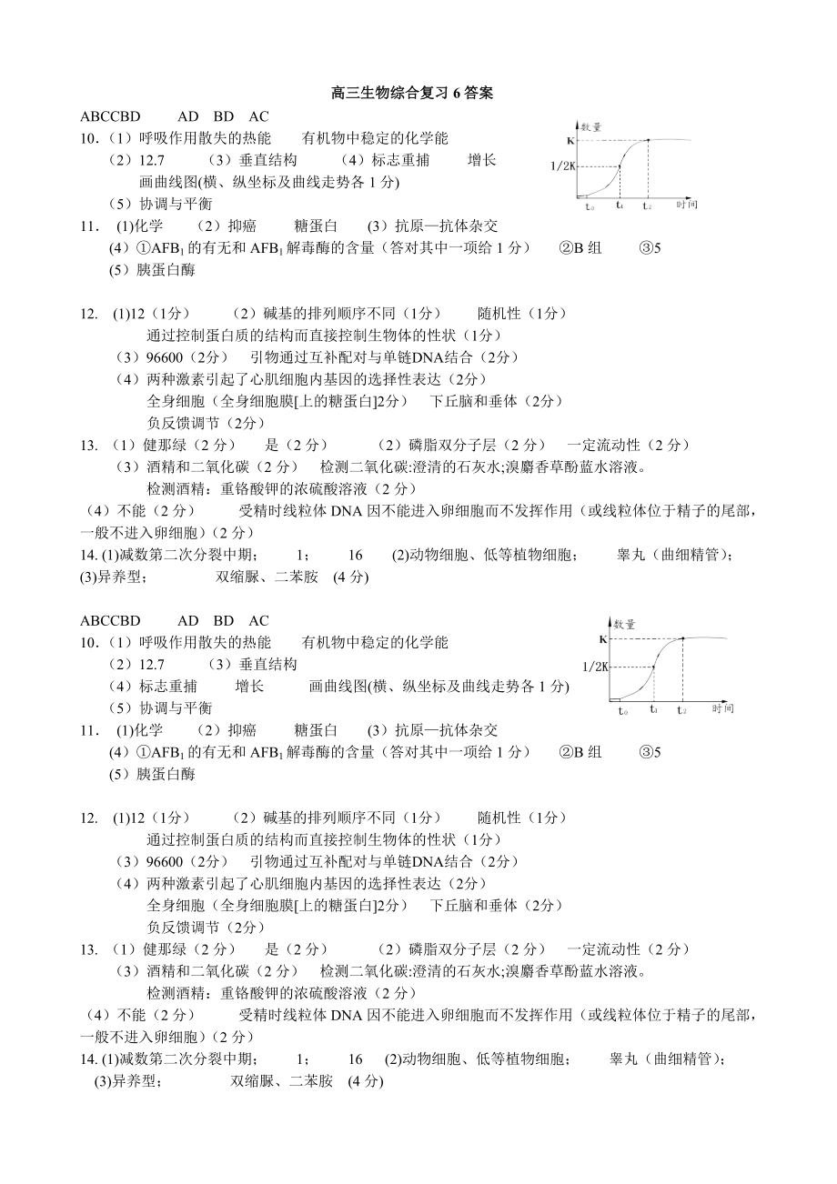 生物综合6答案.doc_第1页