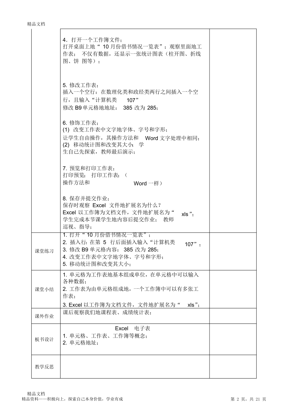 初中信息技术初中二年级Excel电子表格教育方案设计.doc_第2页