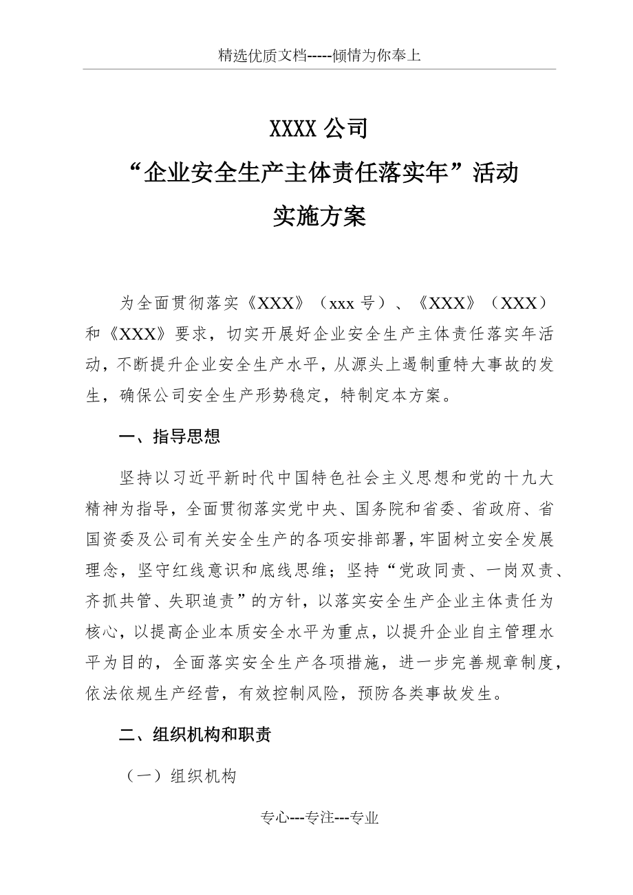 “企业安全生产主体责任落实年”活动实施方案.docx_第1页