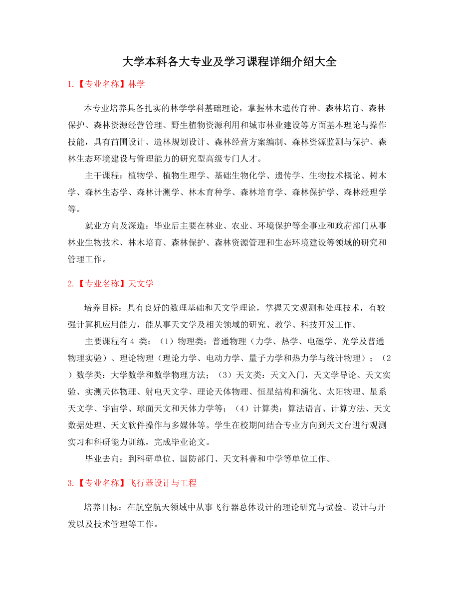 2021年最全高等教育热门报考专业就业方向介绍大全.docx_第1页