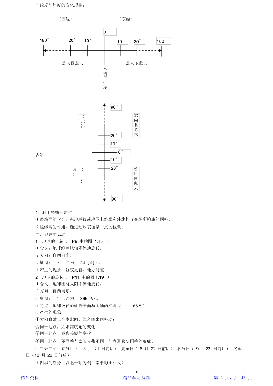 最完整初中地理知识点汇总(人教版)(精华版).doc_第2页