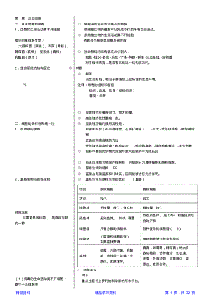 最全面高一生物必修一知识点总结.(精华版).pdf