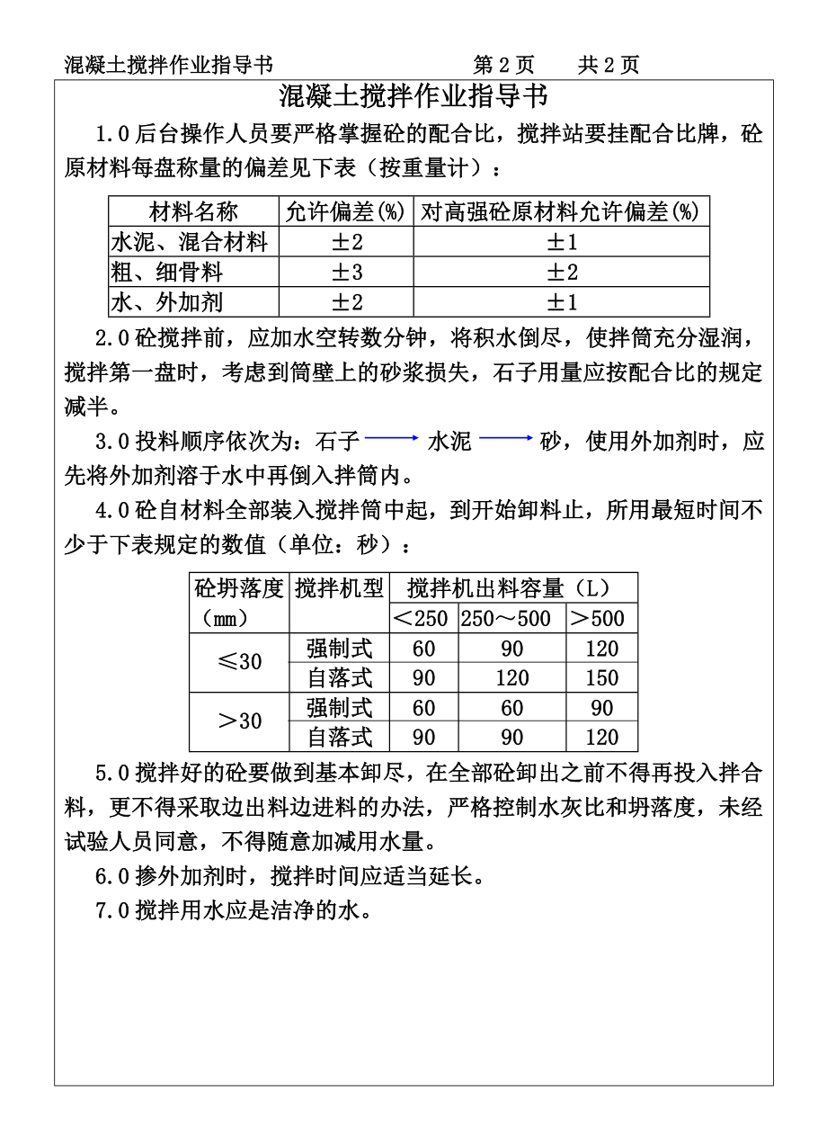 COP95-10混凝土搅拌作业指导书.DOC_第2页