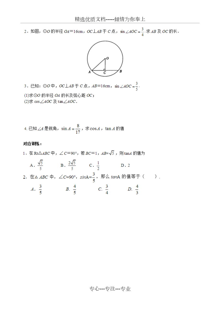 锐角三角函数题型分类总结.docx_第2页