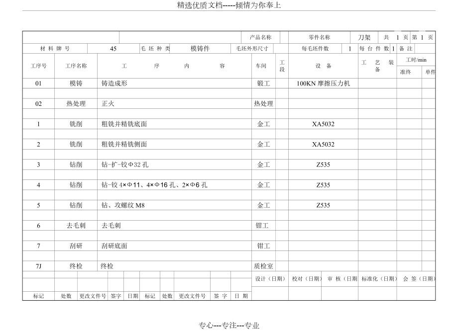 机械加工工艺过程卡片及机械加工工序卡.doc_第2页