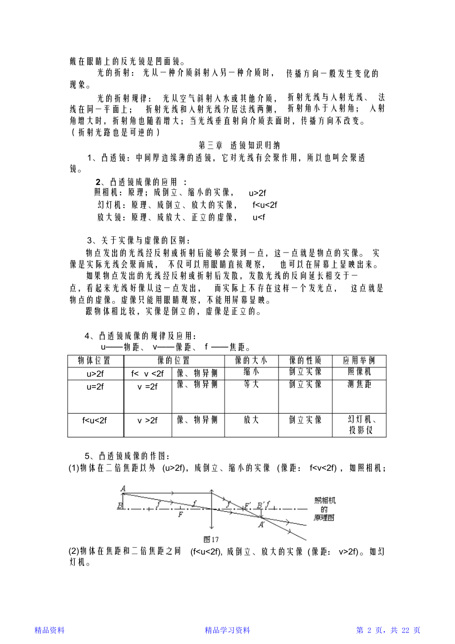 最新人教版初中物理知识点总结归纳(特详细)(精华版).doc_第2页