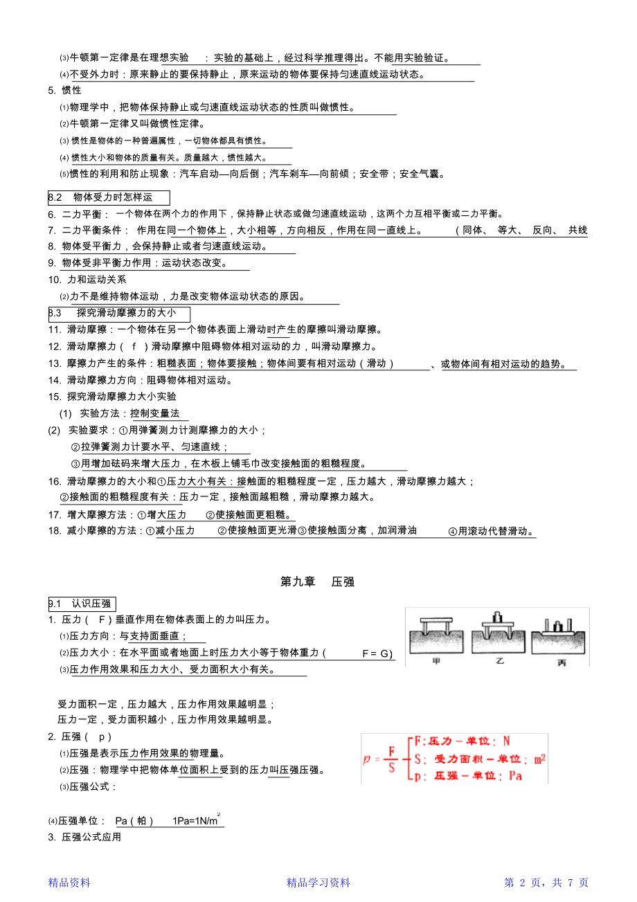 最完整广州地区初中物理知识点总结(八年级下)(精华版).doc_第2页