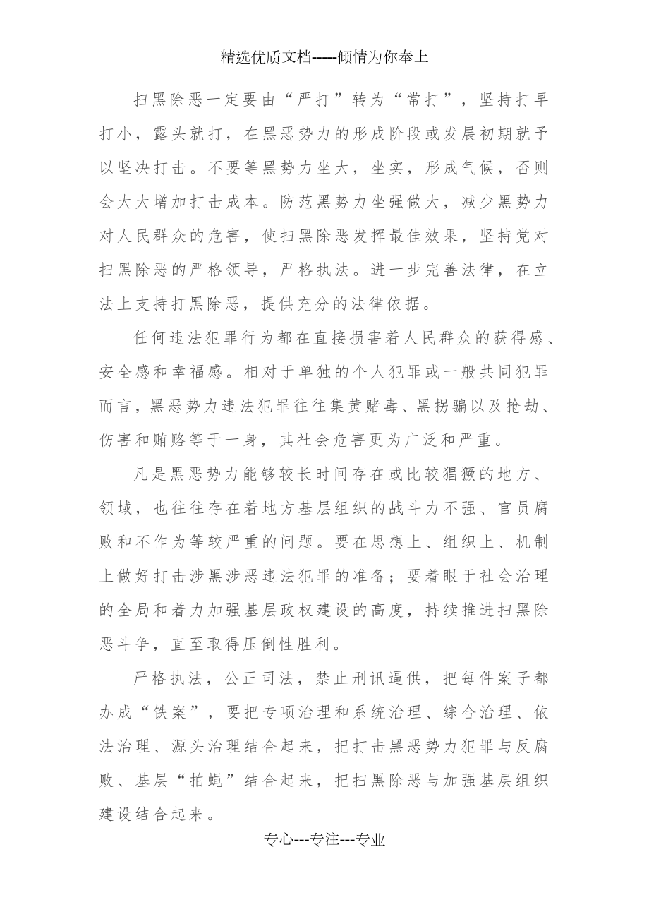 扫黑除恶心得体会(10篇).docx_第2页