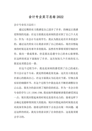 会计专业实习总结汇编.docx