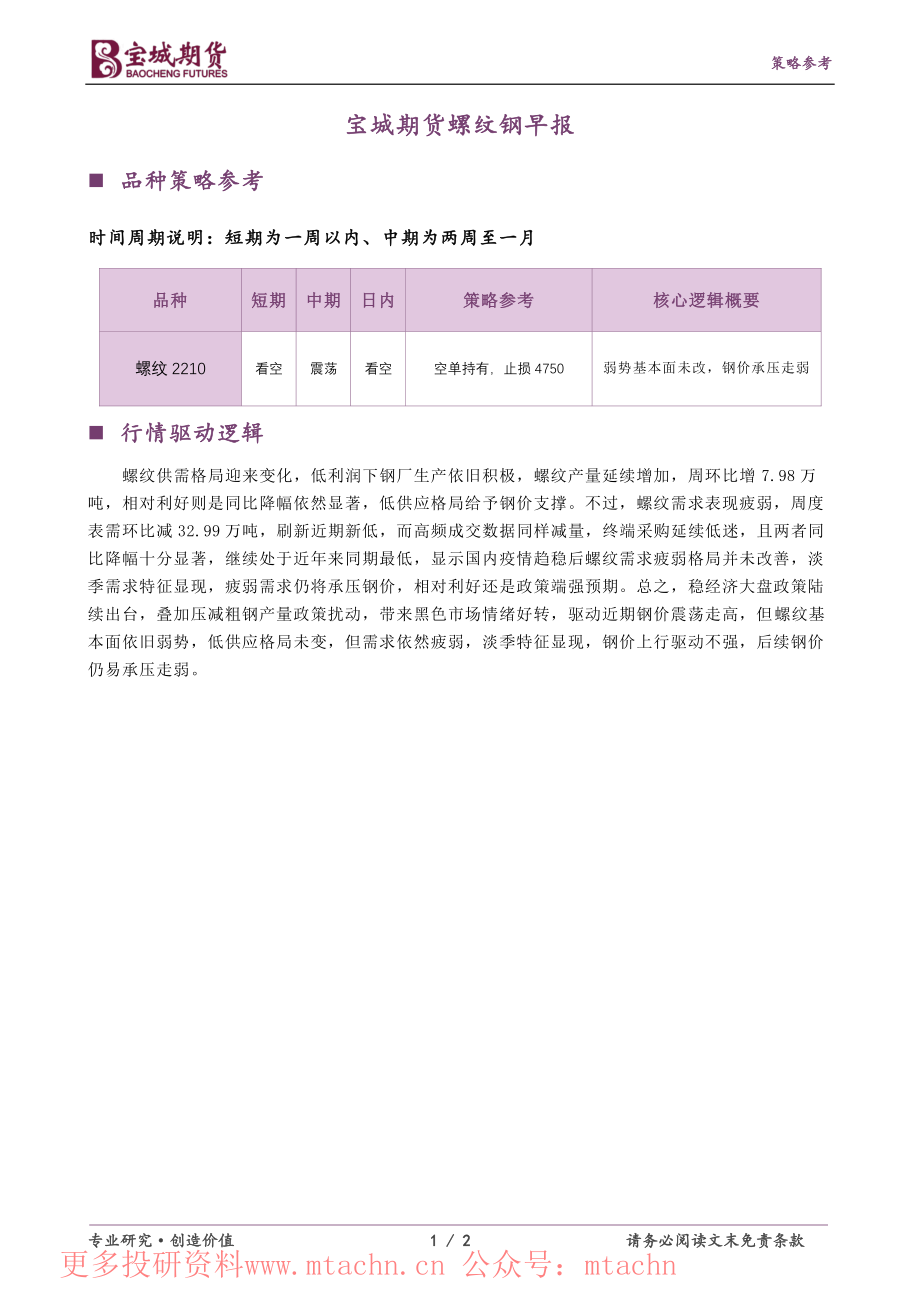 20220614-宝城期货-螺纹钢早报.pdf_第1页