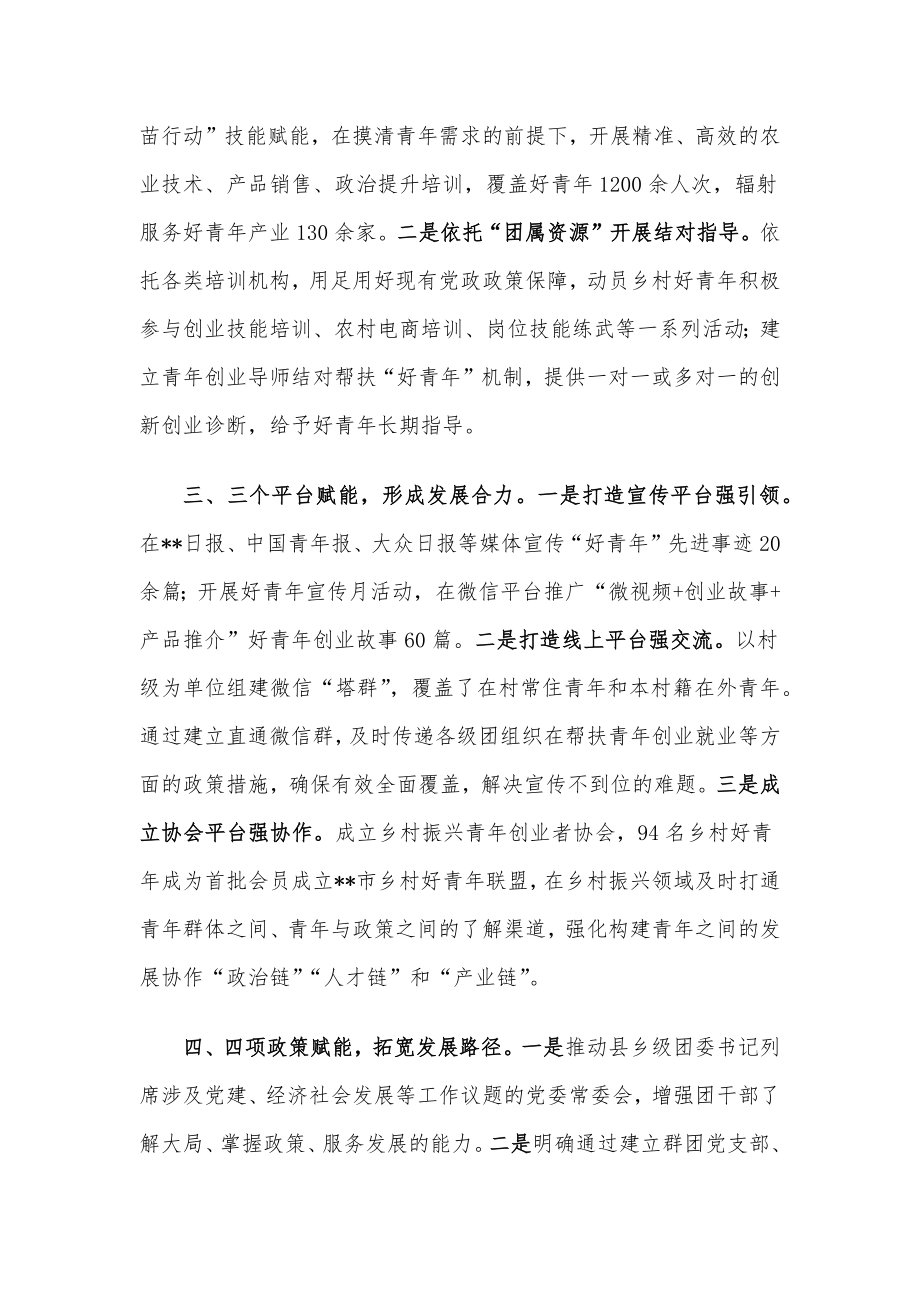 团委服务乡村人才振兴工作汇报.docx_第2页