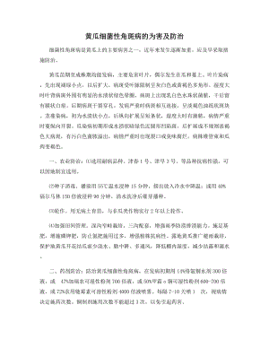 黄瓜细菌性角斑病的为害及防治.docx