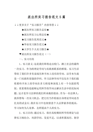 派出所实习报告范文5篇例文.docx