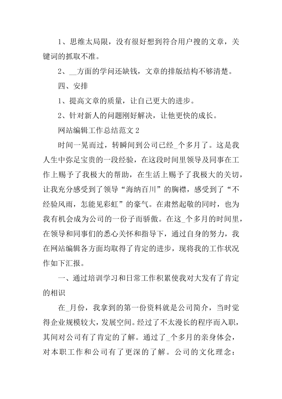 网站编辑工作总结范文范本.docx_第2页