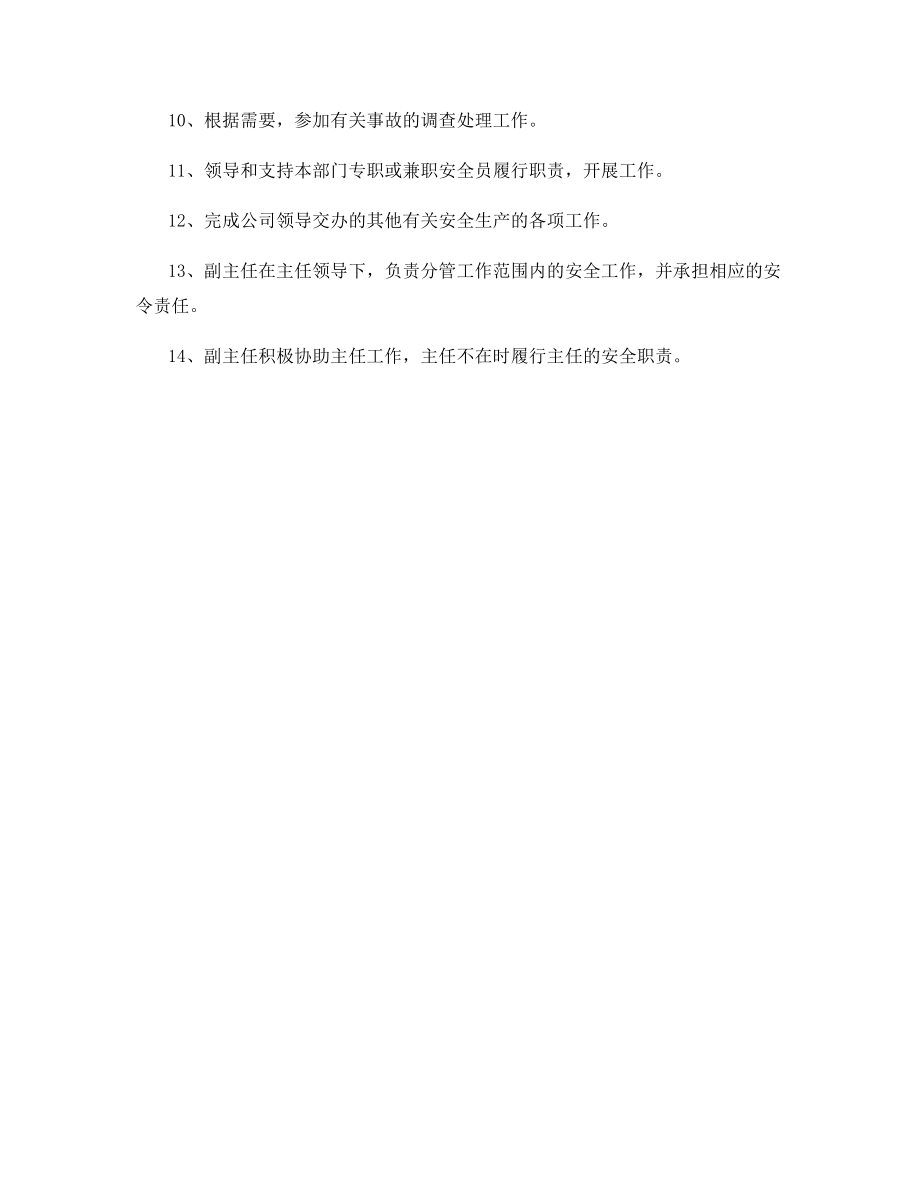 电力企业安全生产责任制标准——综合部主任(副主任)安全职责.docx_第2页