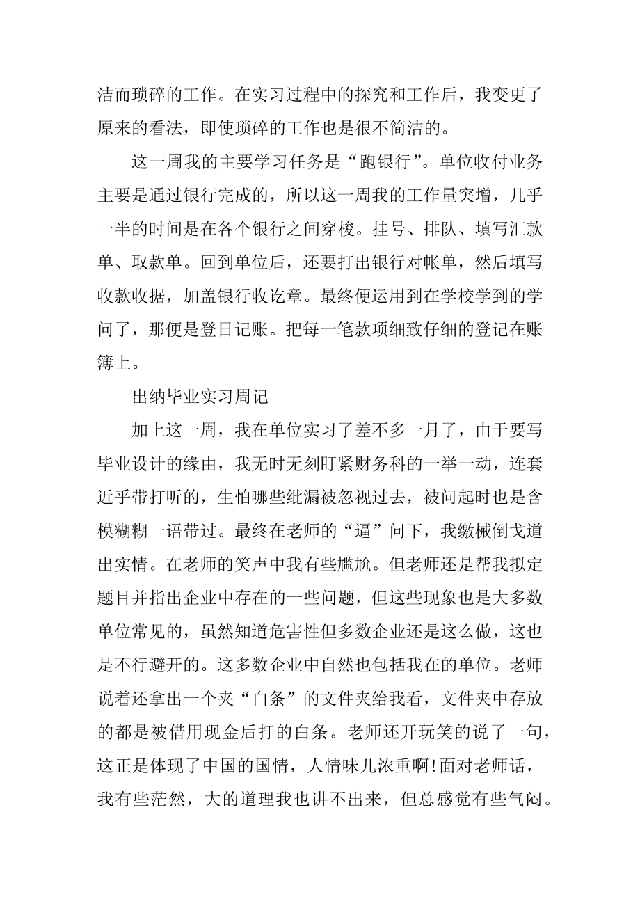 出纳毕业生实习周记汇总.docx_第2页