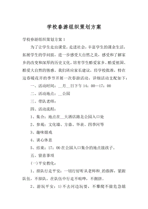 学校春游组织策划方案范例.docx