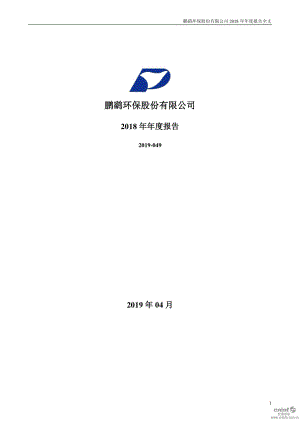 鹏鹞环保：2018年年度报告.PDF