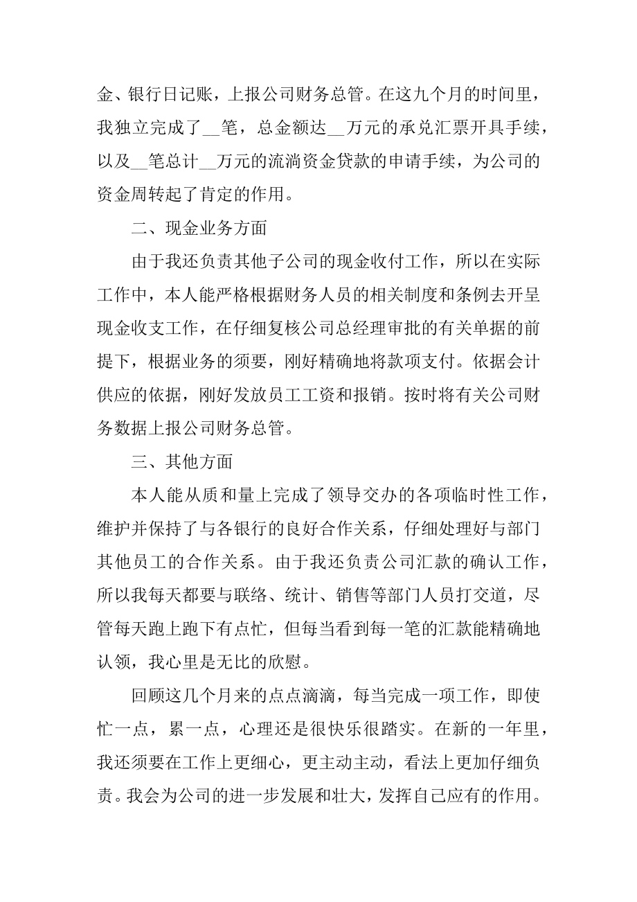 2021年出纳年度工作总结最新.docx_第2页