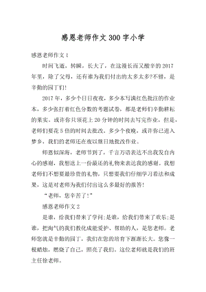 感恩老师作文300字小学例文.docx