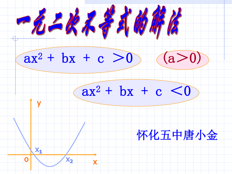 一元二次不等式及其解法(公开课)ppt课件.ppt_第1页