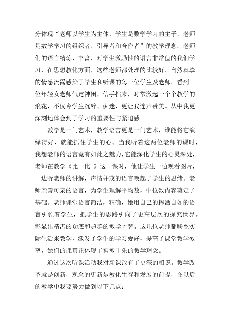 小学数学听课心得体会范本.docx_第2页