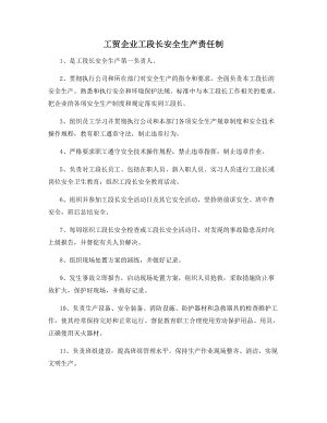 工贸企业工段长安全生产责任制.docx