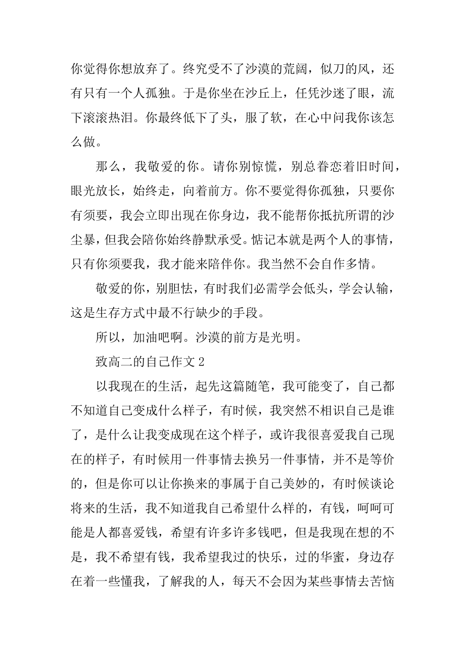 致高二的自己作文汇编.docx_第2页