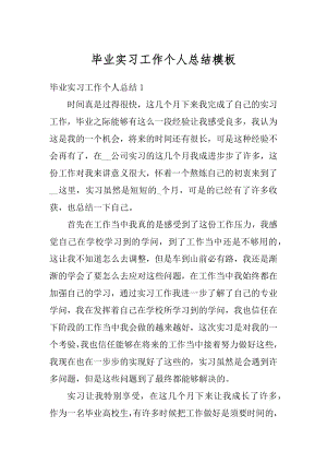 毕业实习工作个人总结模板例文.docx