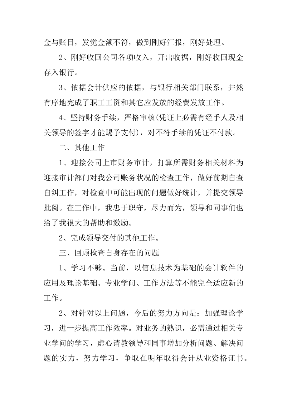 财务职员职业工作阶段性总结例文.docx_第2页