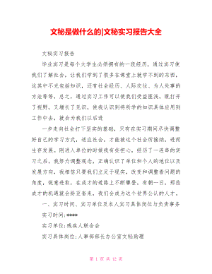 文秘实习报告大全.doc