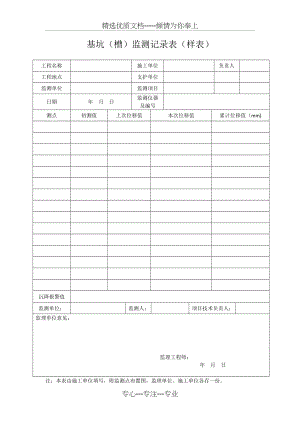 基坑(槽)监测记录表(样表)(共1页).doc