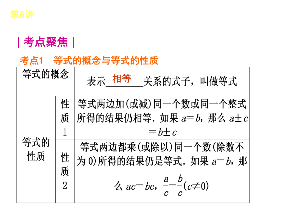 中考数学复习课件第6讲一次方程(组)及其应用.ppt_第2页