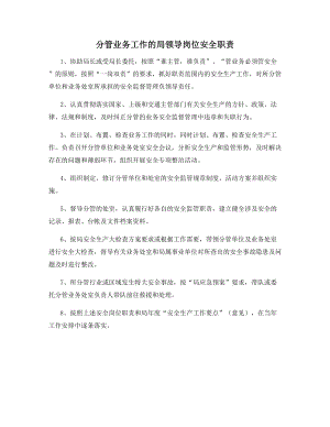 分管业务工作的局领导岗位安全职责.docx