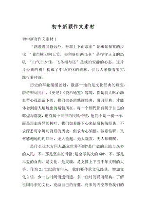 初中新颖作文素材范本.docx