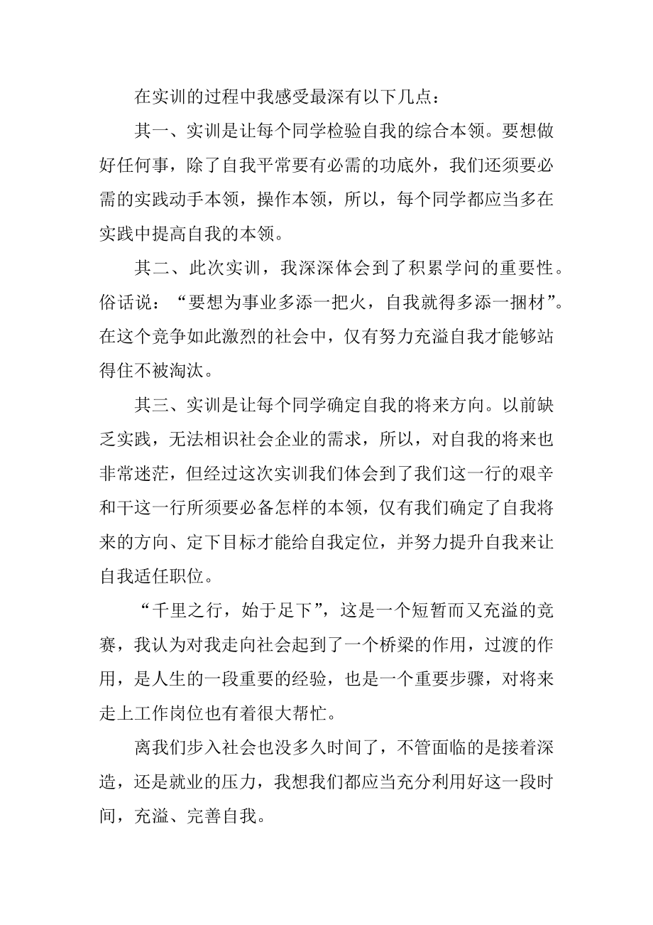 实习实训个人总结范文十篇范本.docx_第2页