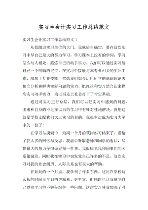 实习生会计实习工作总结范文范本.docx