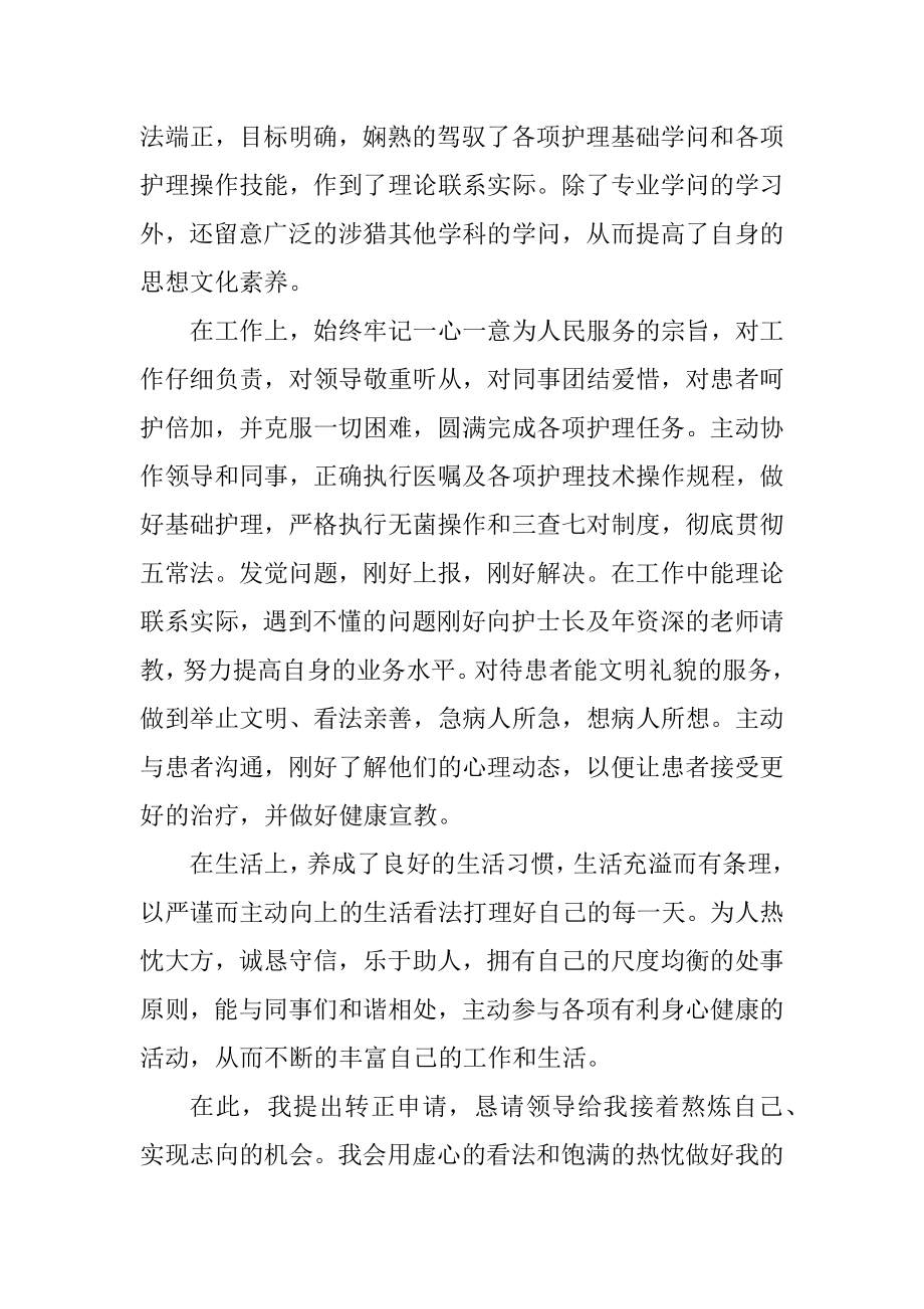 医院护士试用期工作总结汇总.docx_第2页