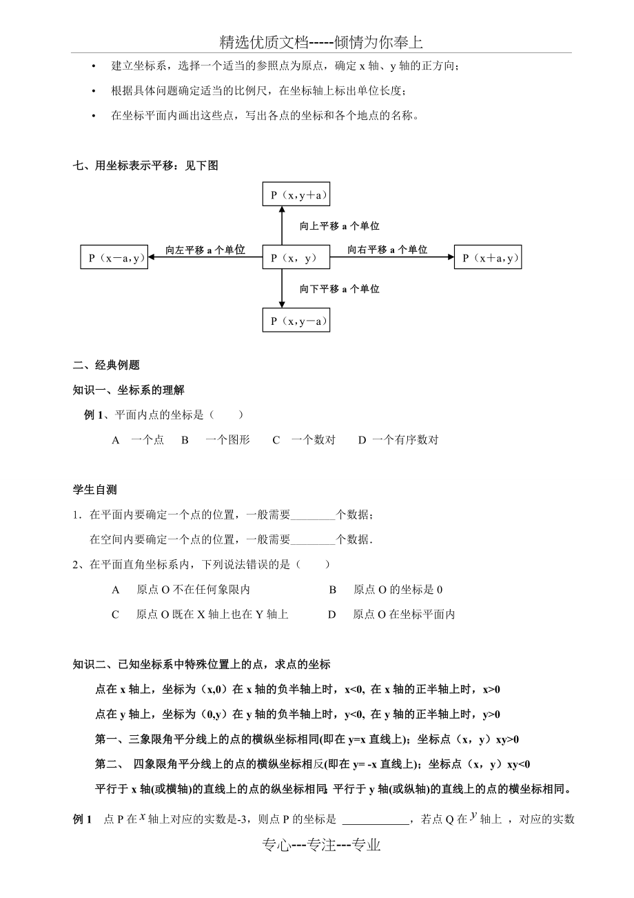 平面直角坐标系知识点+例题(共9页).doc_第2页