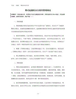 塔式起重机安全使用管理规定.docx