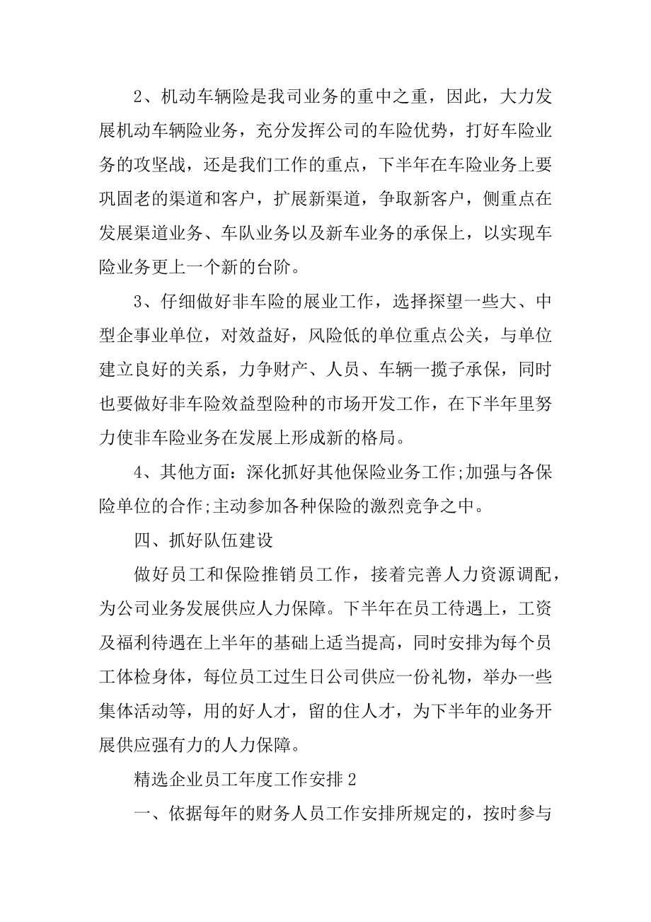 精选企业员工年度工作计划例文.docx_第2页