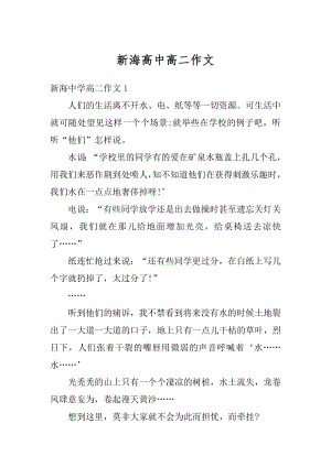 新海高中高二作文精编.docx