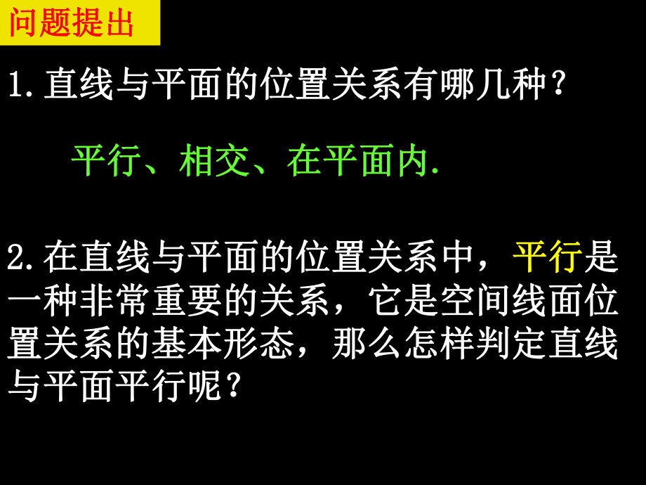 高一数学(221直线与平面平行的判定).ppt_第2页