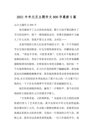 2021牛年元旦主题作文800字最新5篇精编.docx