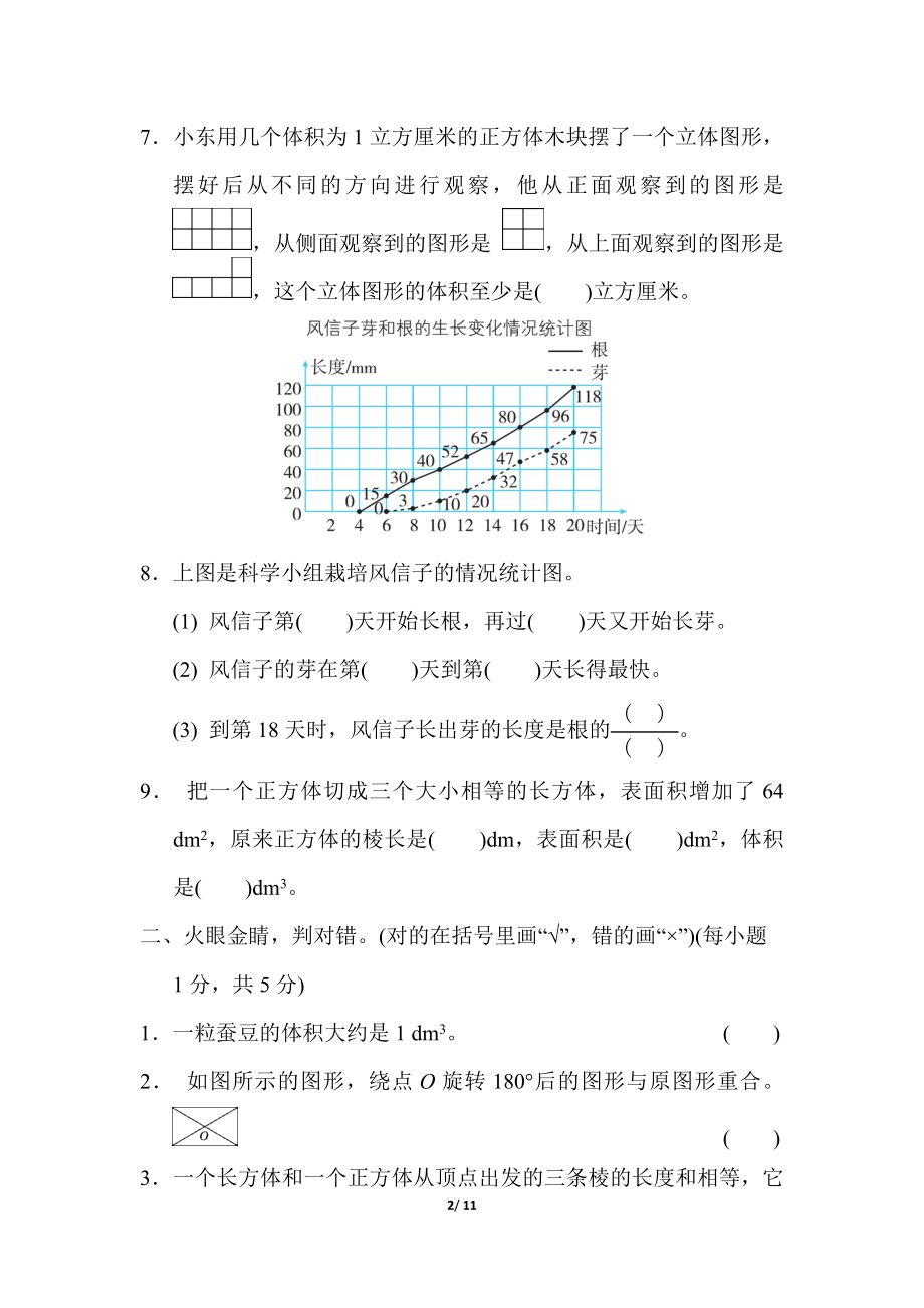 人教版数学五年级下册期末方法技能提升卷（三）.docx_第2页