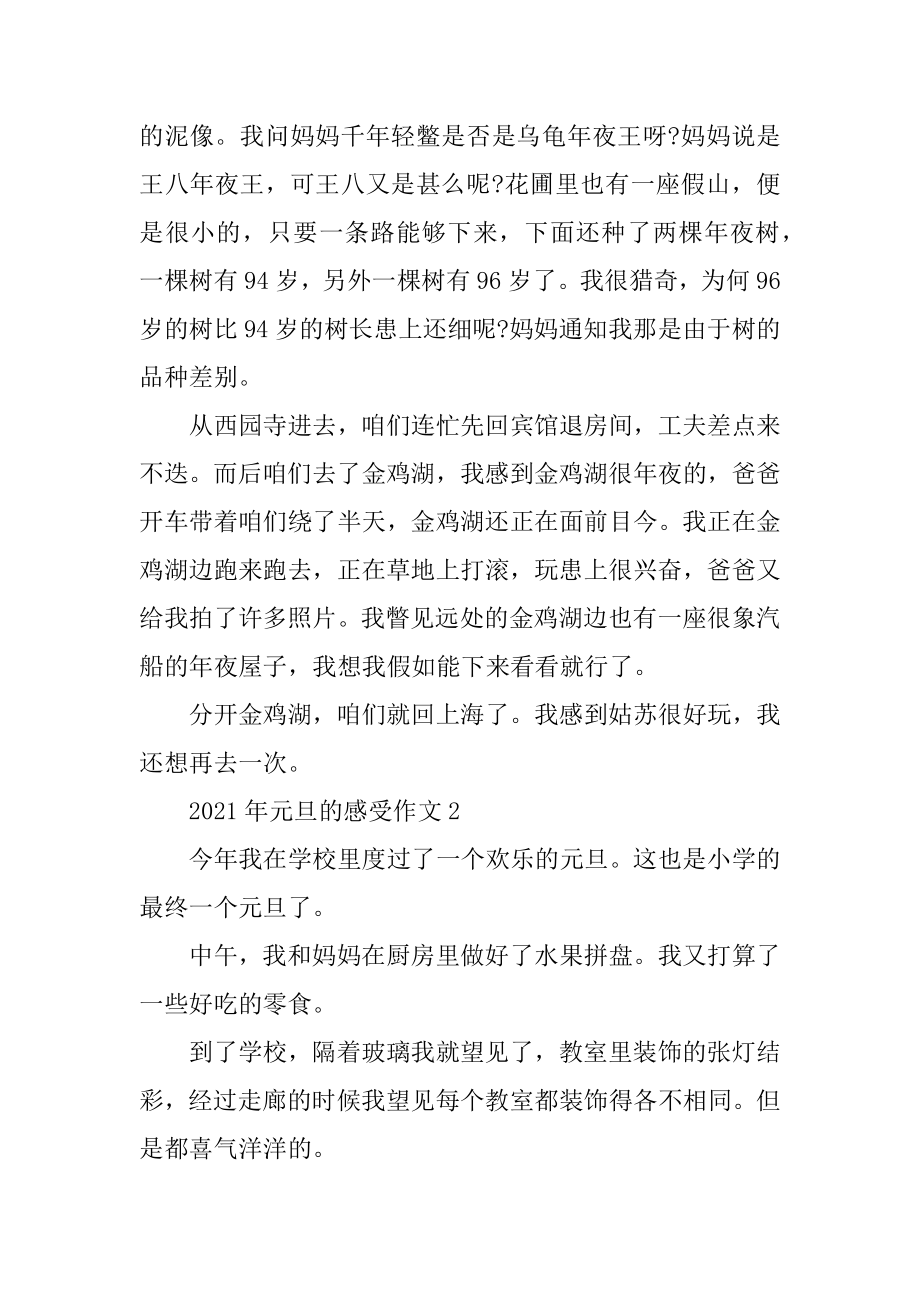 2021年元旦的感受作文700字精选.docx_第2页