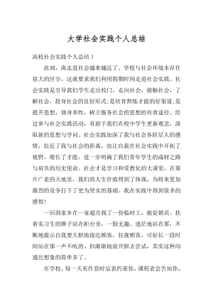 大学社会实践个人总结优质.docx