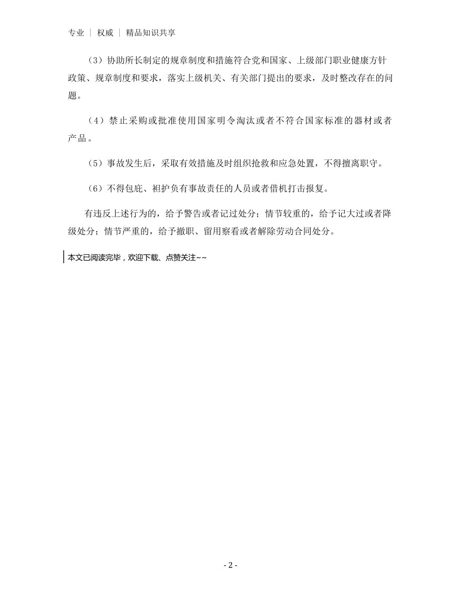 工艺研究所分管生产副所长职业健康职责.docx_第2页