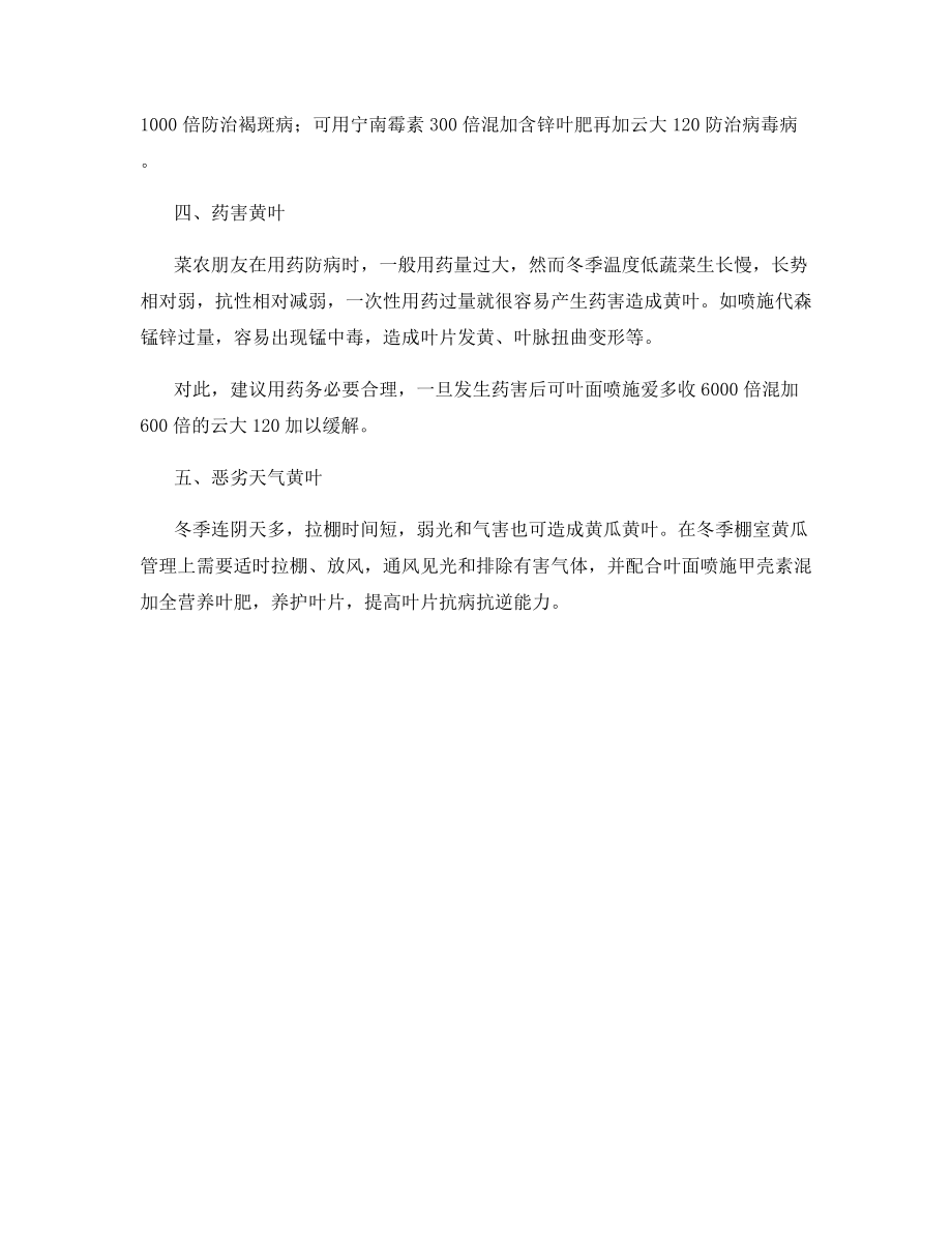 黄瓜黄叶原因多辨症施治才有效.docx_第2页